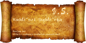 Vadászi Sudárka névjegykártya